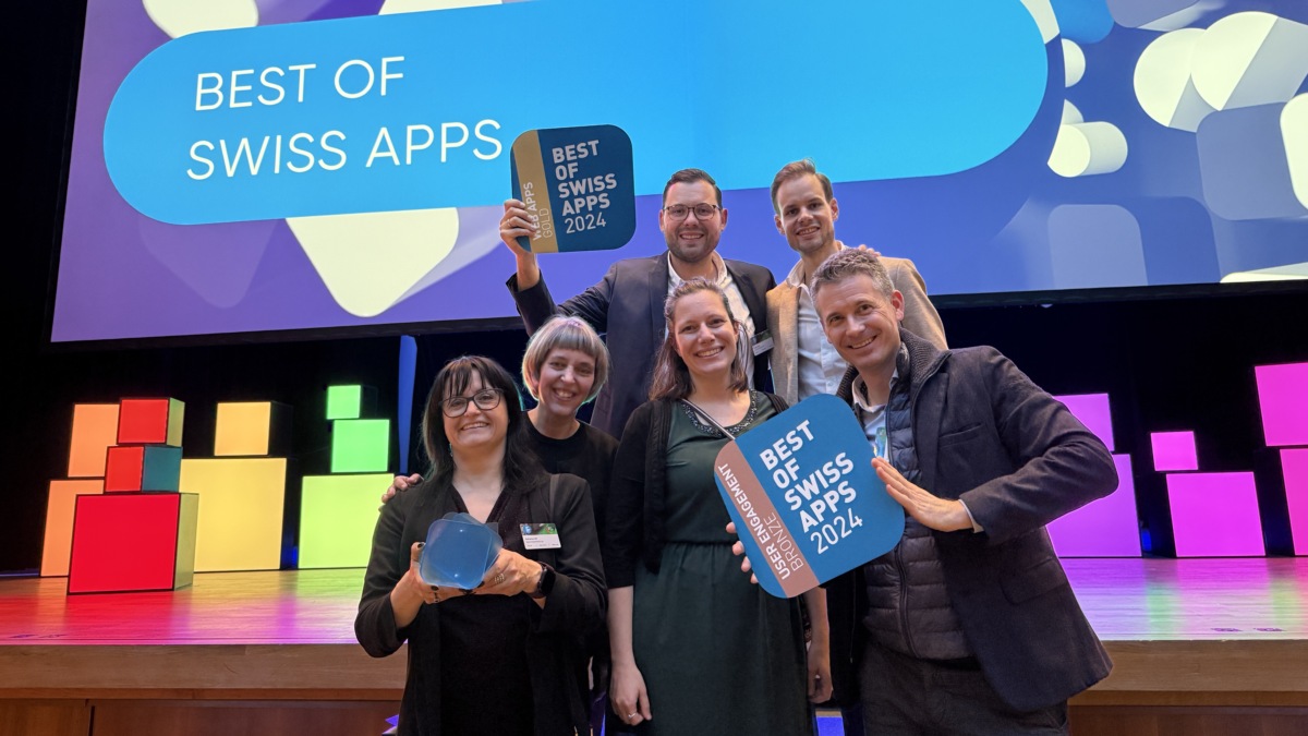 Dachcom & Labor-Team holen Gold bei «Best of Swiss Apps»-Awards
