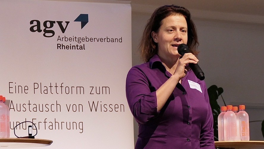 Katherine Broder vom Vorstand des AGV Rheintal begrüsste die Gäste