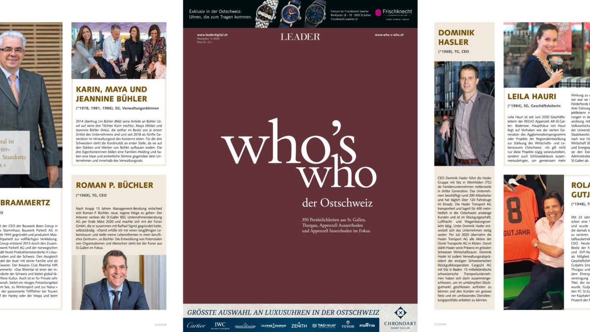 Das neue «who’s who der Ostschweiz» ist da
