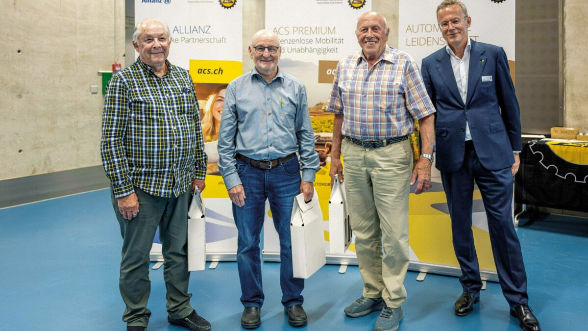 Wurden für ihre 60-jährige Mitgliedschaft im ACS Thurgau geehrt (von links):  Hans Forster (Kreuzlingen), Markus Hotz (Sulgen) und Kurt Gremlich (Kesswil).