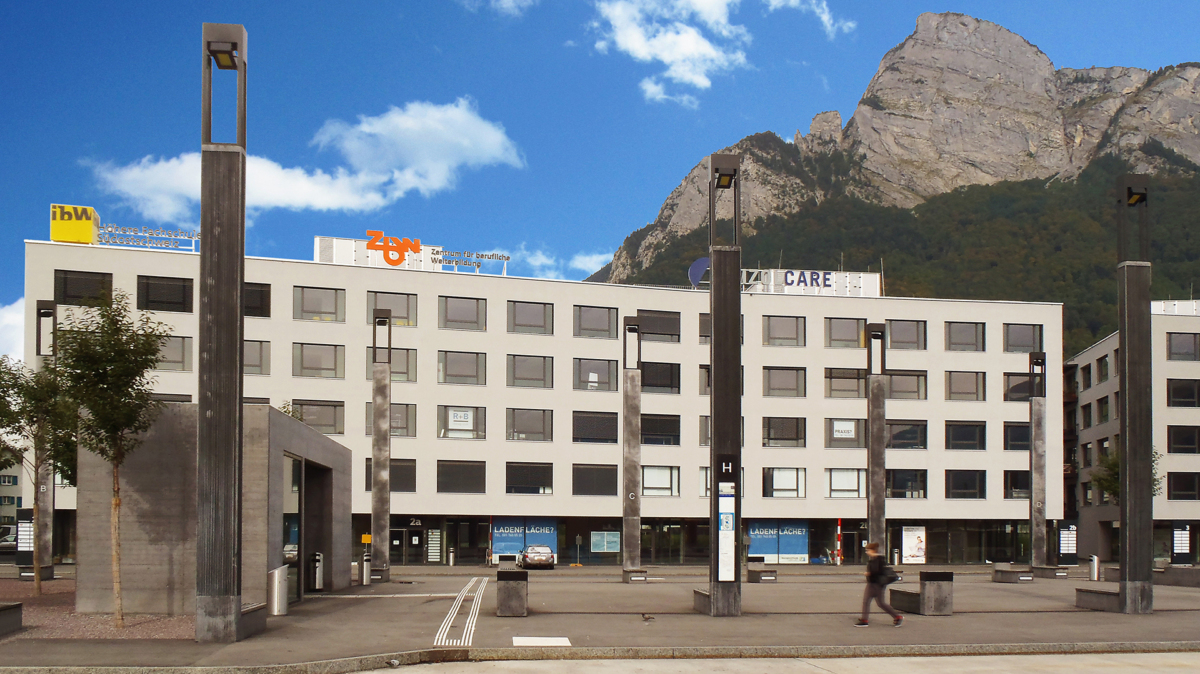 Der Bahnhofpark am Stockbrühlweg in Sargans