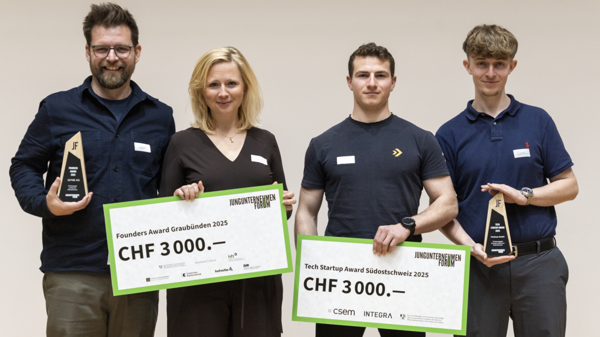 Myne und Findmee gewinnen Hauptpreise der Founders-Night 2025
