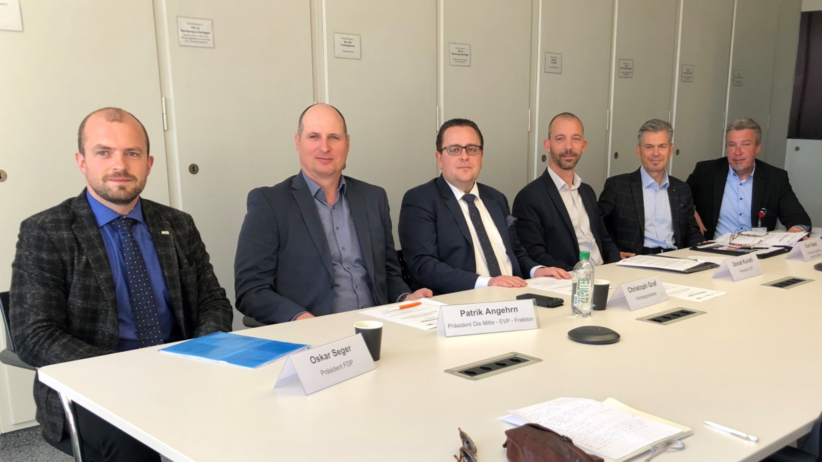 Oskar Seger, Patrik Angehrn, Christoph Graf, Donat Kuratli, Gian Bazzi und Ralph Bleuer