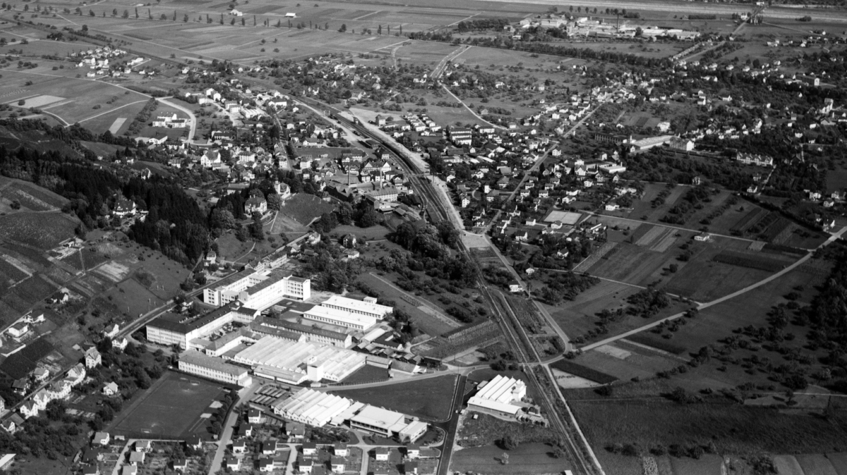 Heerbrugg um 1958 mit Wild-Areal