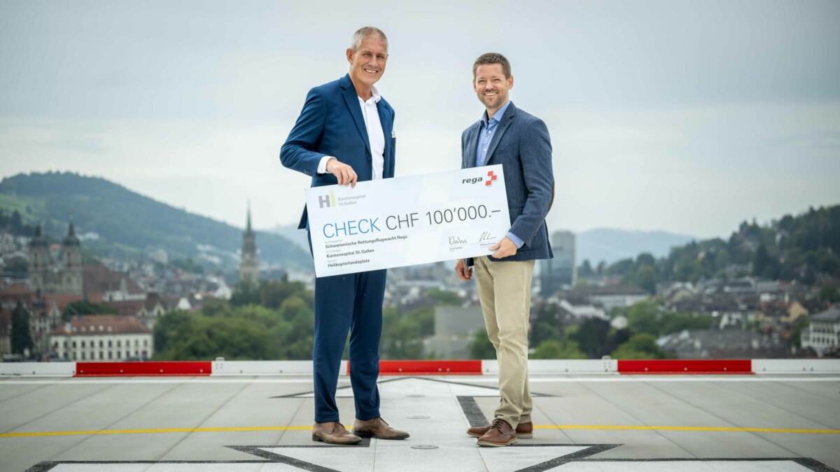 Rega unterstützt neue Helikopterplattform auf KSSG