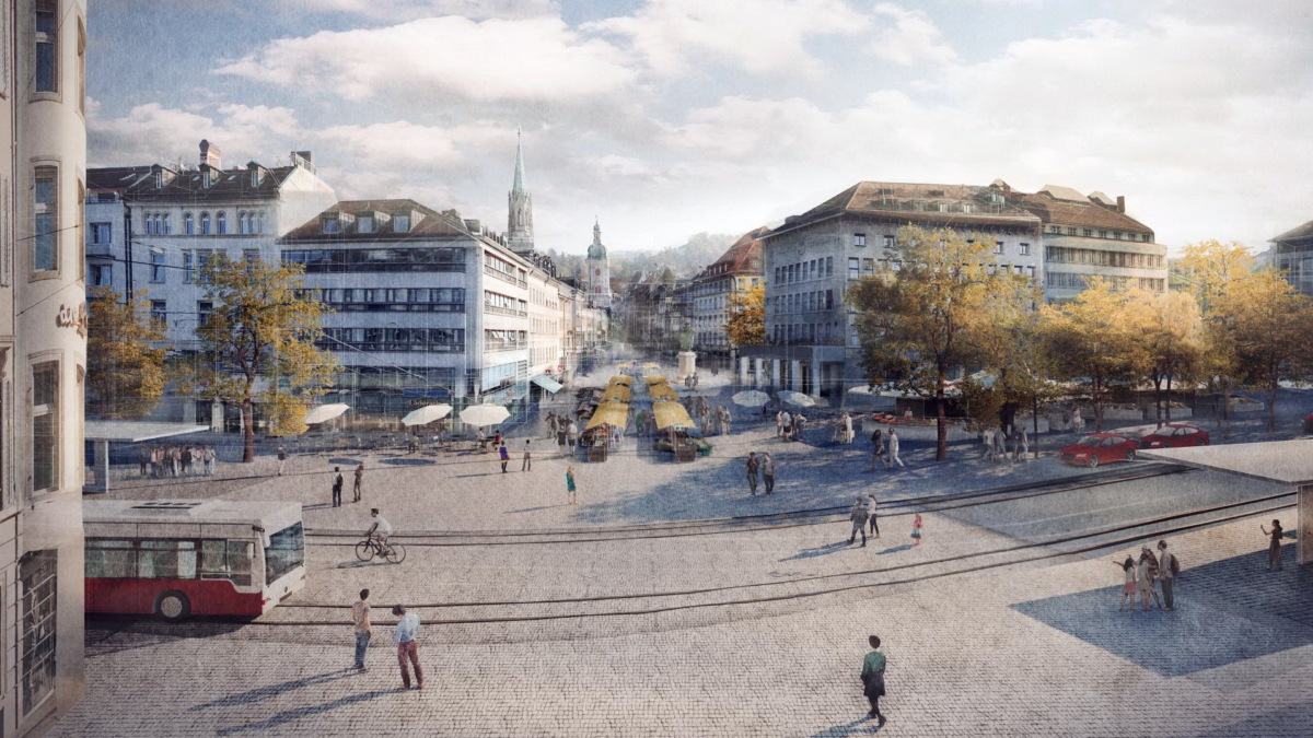 So wird der neue St.Galler Marktplatz aussehen