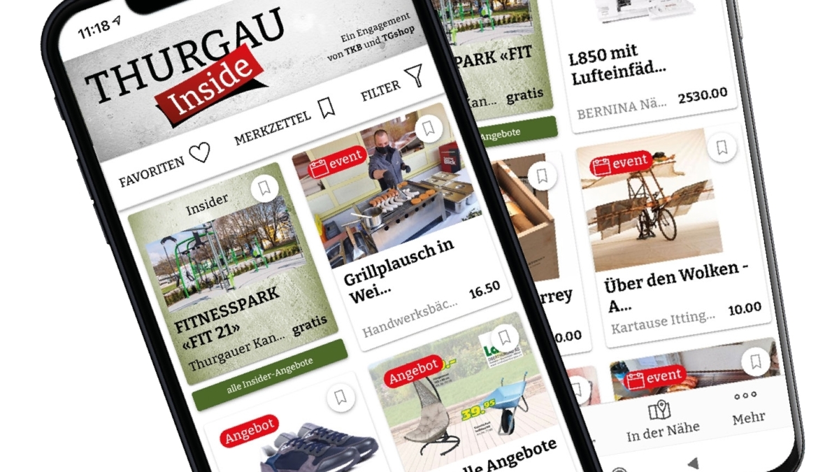 TKB und TGshop lancieren App «Thurgau Inside»