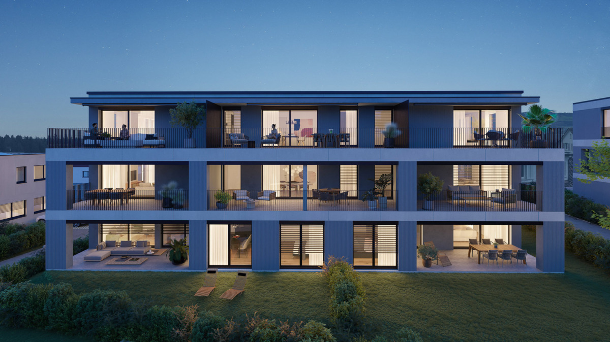 Die Südausrichtung der Immobilien verbessert die Wohnqualität.