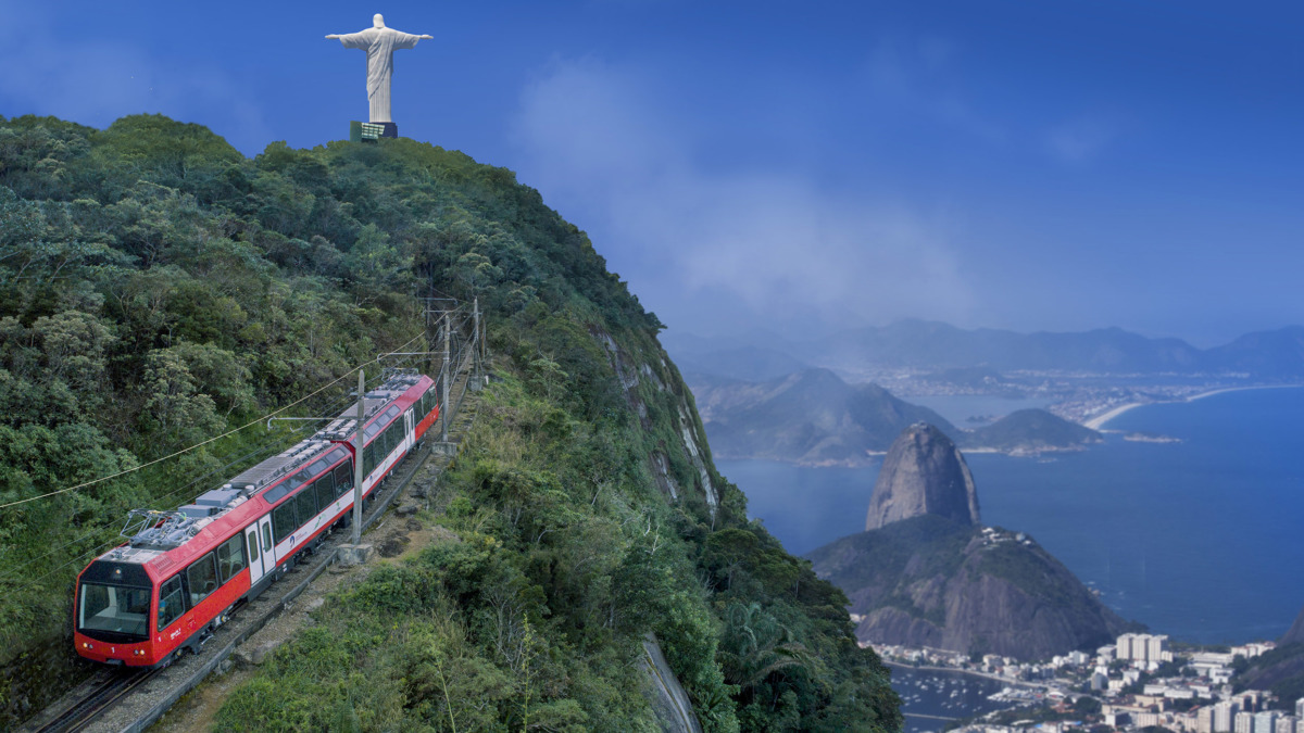 Stadler bringt Besucher zum Cristo Redentor