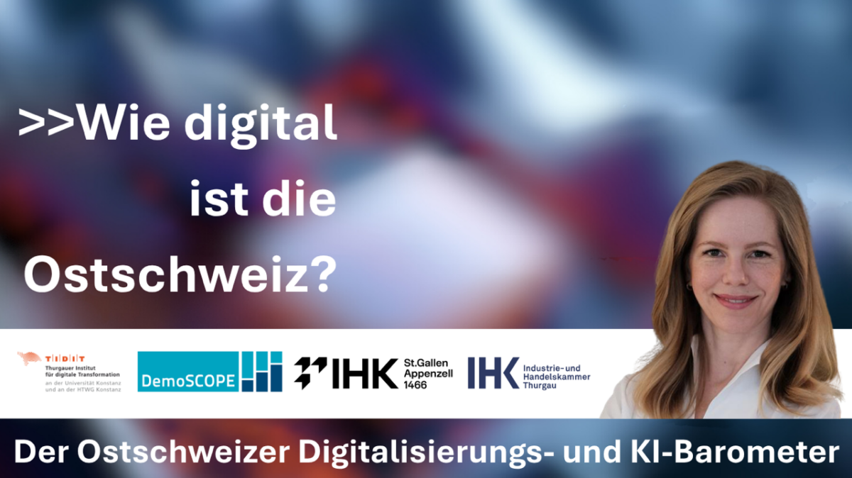 TIDIT lädt Unternehmen zum ersten Ostschweizer Digitalisierungs- & KI-Barometer ein