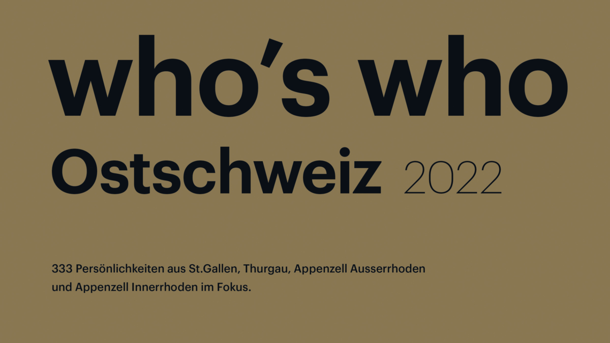 Das «who’s who der Ostschweiz» 2022 ist da