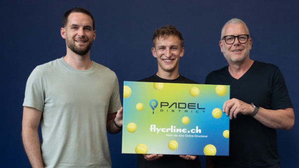 Flyerline wird Druckpartner und Silbersponsor der Padel District AG