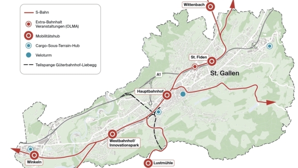 Verbände fordern Verkehrshubs für St.Gallen