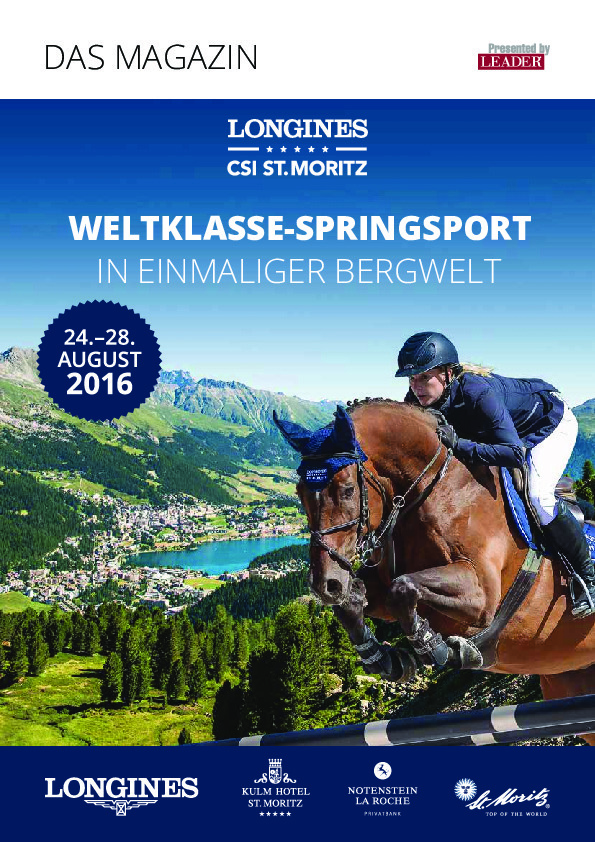 Longines CSI   St.Moritz 2016