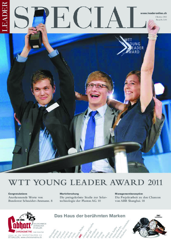WTT Young Leader Award 2011