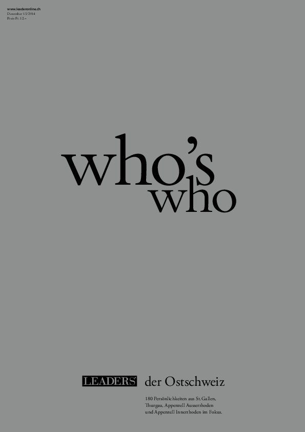 Who's who der Ostschweiz 2014
